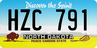 ND license plate HZC791