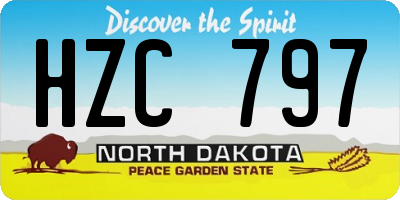 ND license plate HZC797