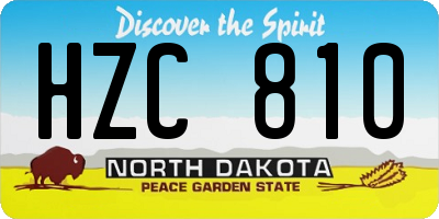 ND license plate HZC810