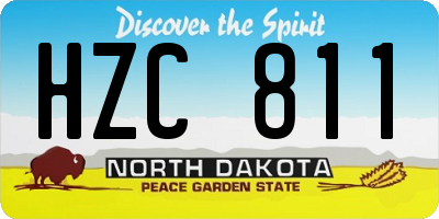 ND license plate HZC811