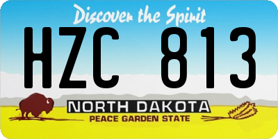 ND license plate HZC813