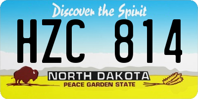 ND license plate HZC814