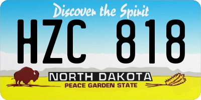 ND license plate HZC818