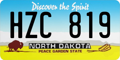 ND license plate HZC819