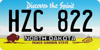 ND license plate HZC822