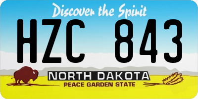 ND license plate HZC843