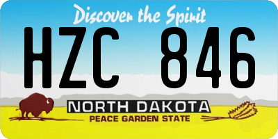 ND license plate HZC846