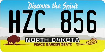 ND license plate HZC856