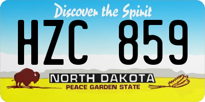 ND license plate HZC859