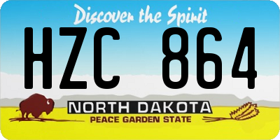 ND license plate HZC864