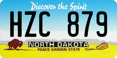 ND license plate HZC879