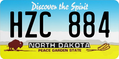ND license plate HZC884