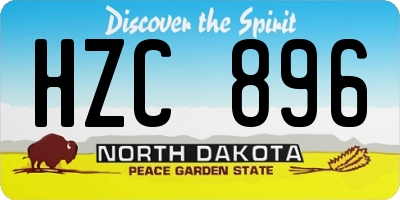ND license plate HZC896
