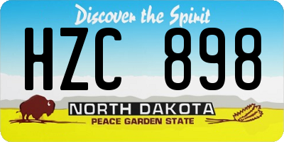 ND license plate HZC898