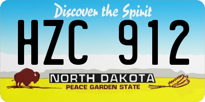 ND license plate HZC912