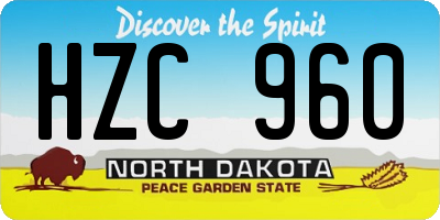 ND license plate HZC960