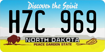 ND license plate HZC969