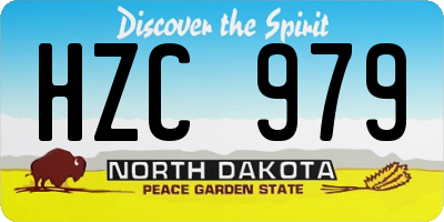 ND license plate HZC979