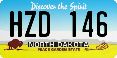ND license plate HZD146