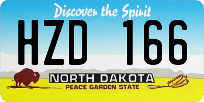 ND license plate HZD166