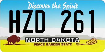 ND license plate HZD261