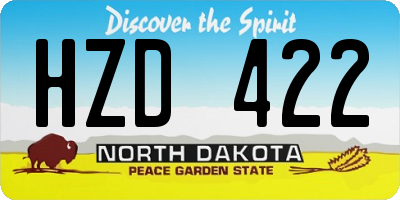 ND license plate HZD422