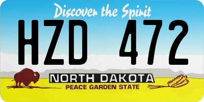 ND license plate HZD472