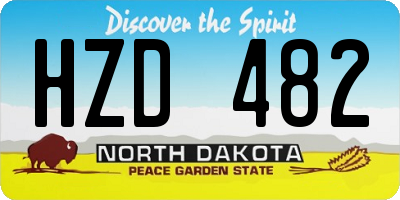 ND license plate HZD482