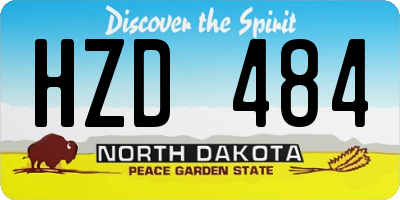 ND license plate HZD484