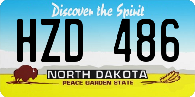 ND license plate HZD486