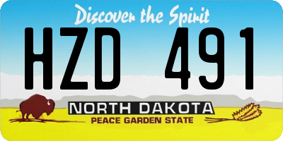 ND license plate HZD491