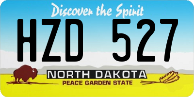 ND license plate HZD527