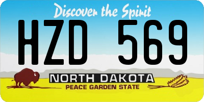 ND license plate HZD569