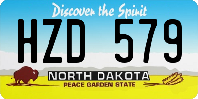 ND license plate HZD579