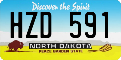 ND license plate HZD591