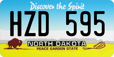 ND license plate HZD595