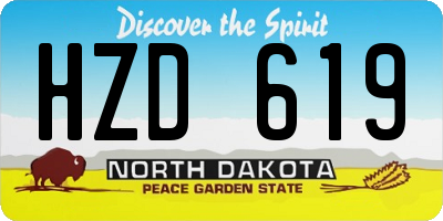 ND license plate HZD619