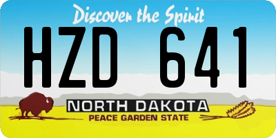 ND license plate HZD641