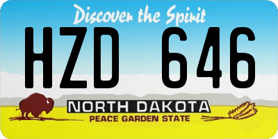 ND license plate HZD646
