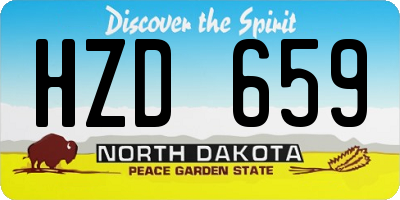 ND license plate HZD659
