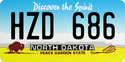ND license plate HZD686