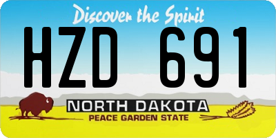 ND license plate HZD691