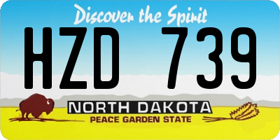 ND license plate HZD739