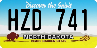 ND license plate HZD741