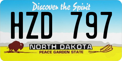 ND license plate HZD797