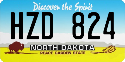 ND license plate HZD824