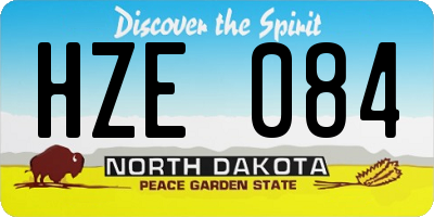 ND license plate HZE084