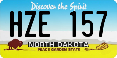 ND license plate HZE157