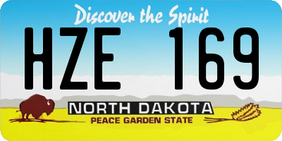 ND license plate HZE169