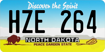 ND license plate HZE264